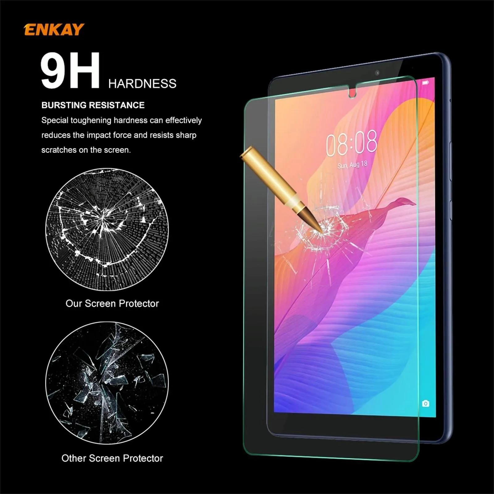0.33Mm Tempered Glass Protector For Huawei Matepad T 8 / Honor Tablet X7 - 9H Hardness