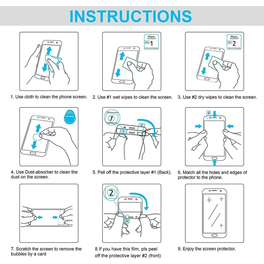 0.3mm Tempered Glass Film for Samsung Galaxy Tab Active2 8.0 Lte - 9h Hardness