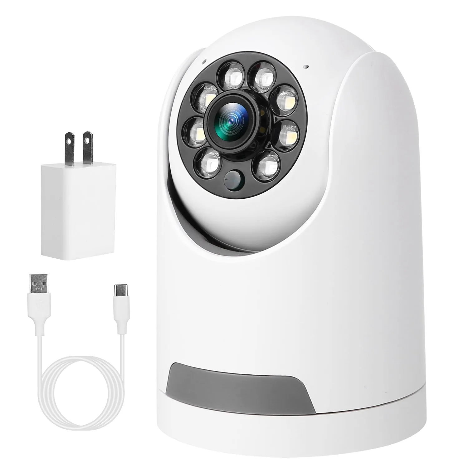 1080P WiFi IP Camera Pan Tilt Security Surveillance Camcorder App Cloud Available with Human Detection Motion Tracking Night Vision Flood Light Two-Wa- Electronics