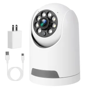 1080P WiFi IP Camera Pan Tilt Security Surveillance Camcorder App Cloud Available with Human Detection Motion Tracking Night Vision Flood Light Two-Wa- Electronics