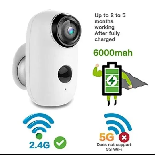 1080P Wireless Security Camera Rechargeable Battery with Motion Detection