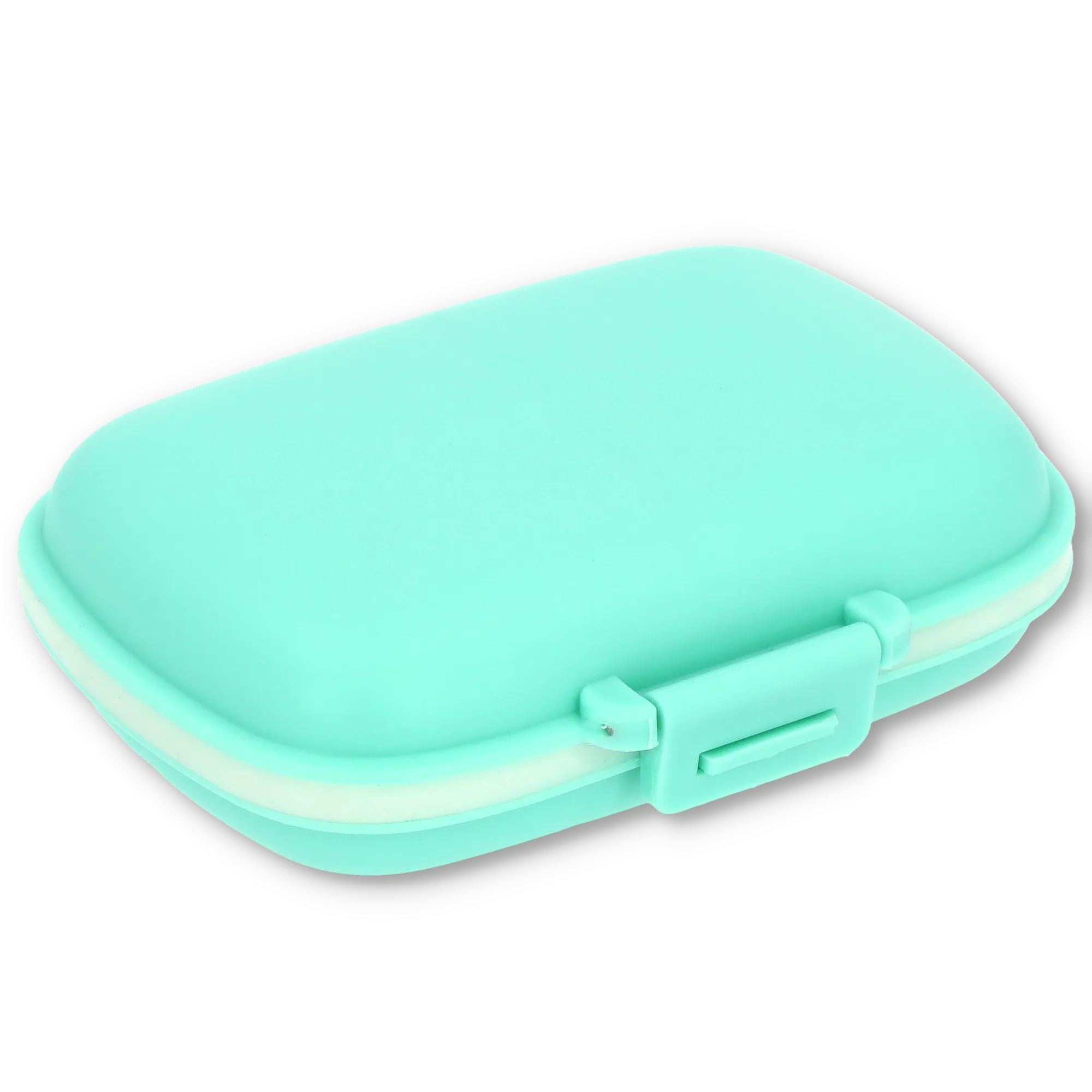 (11x8cm) Medication dispenser 8 compartments Dosett pill box Pill dispenser - Turquoise