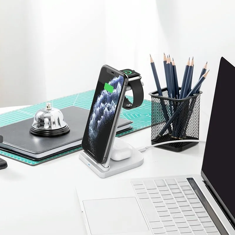 3 In 1 Foldable Charging Stand For Iphones Apple Watch And Airpods