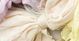 4.5" Shabby Chic Crinkle Bow & Soft Nylon Headband (CLICK FOR COLOR OPTIONS)