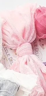 4.5" Shabby Chic Crinkle Bow & Soft Nylon Headband (CLICK FOR COLOR OPTIONS)