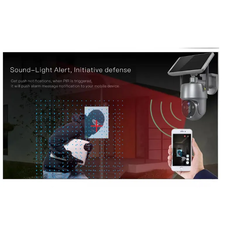 4G Wireless Solar Network Two-Way Audio Cctv Security Camera Q-Sx01