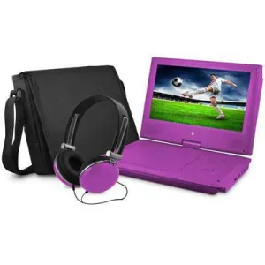 9" Dvd Player Bundle Purple