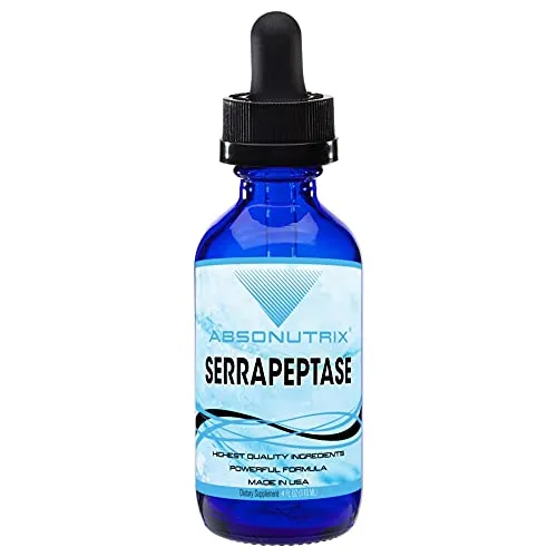 Absonturix Serrraptase Enzyme 120 Servings-4 Fl Oz-Serratiopeptidase Activity units-Anti oxidant 250000 spu per serving-Easy Absorption New Improved Formula Made in USA