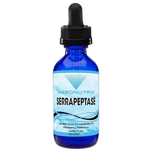 Absonturix Serrraptase Enzyme 120 Servings-4 Fl Oz-Serratiopeptidase Activity units-Anti oxidant 250000 spu per serving-Easy Absorption New Improved Formula Made in USA
