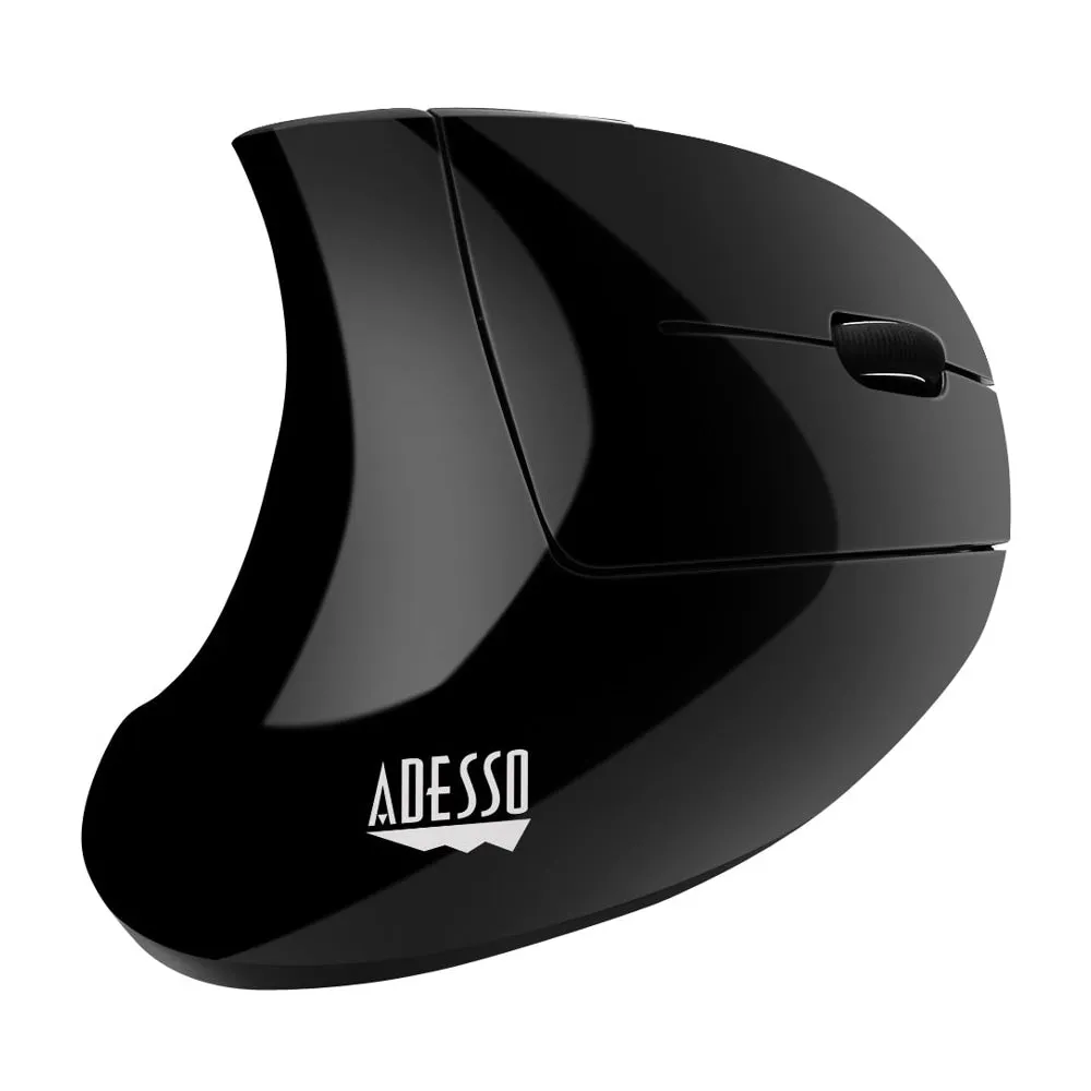 Adesso - iMouse Wireless Optical Ergonomic Mouse - Black