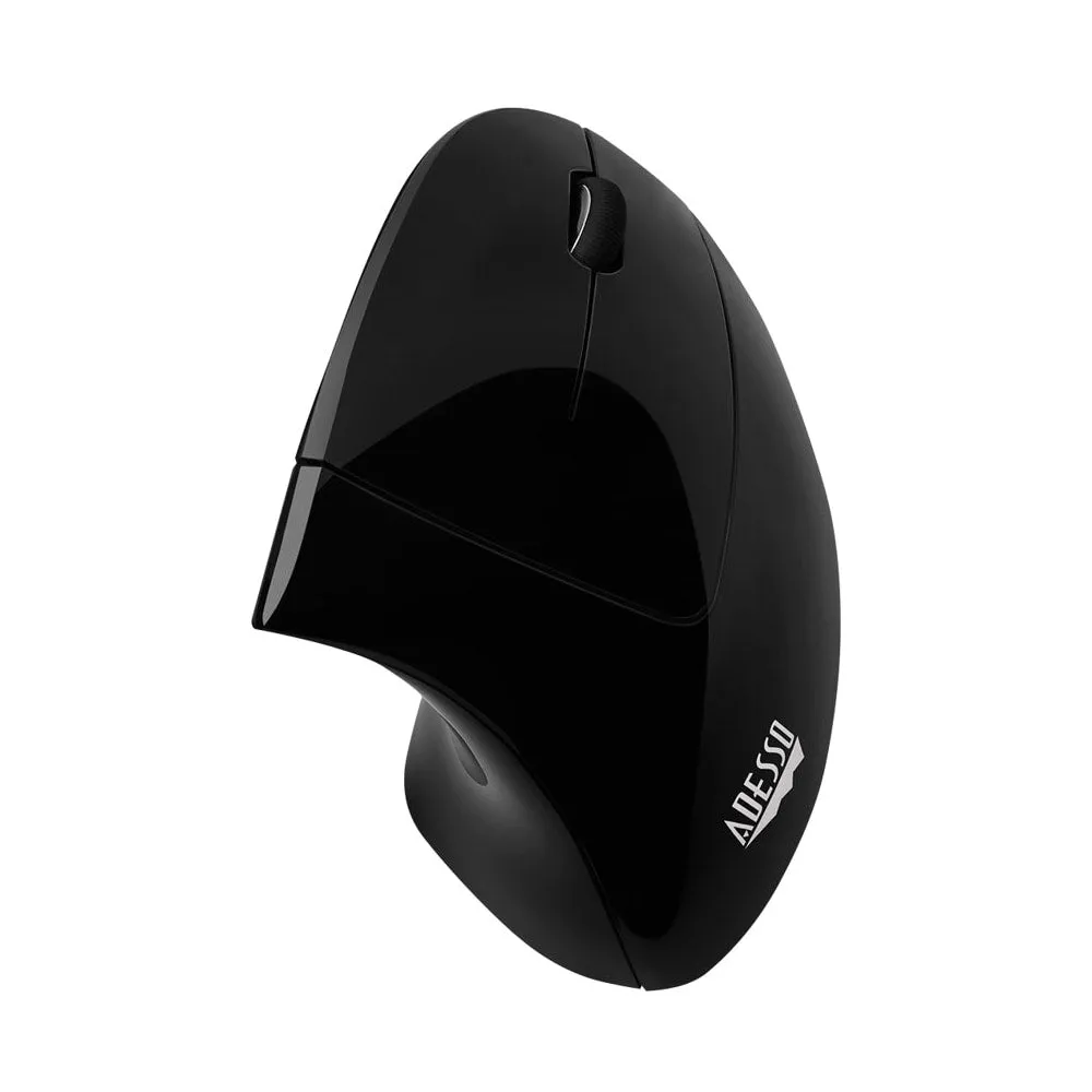 Adesso - iMouse Wireless Optical Ergonomic Mouse - Black