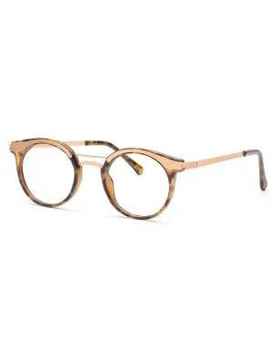 Alessa Rose Gold Metal Frame Readers 1.75 (Tortoise Accent)