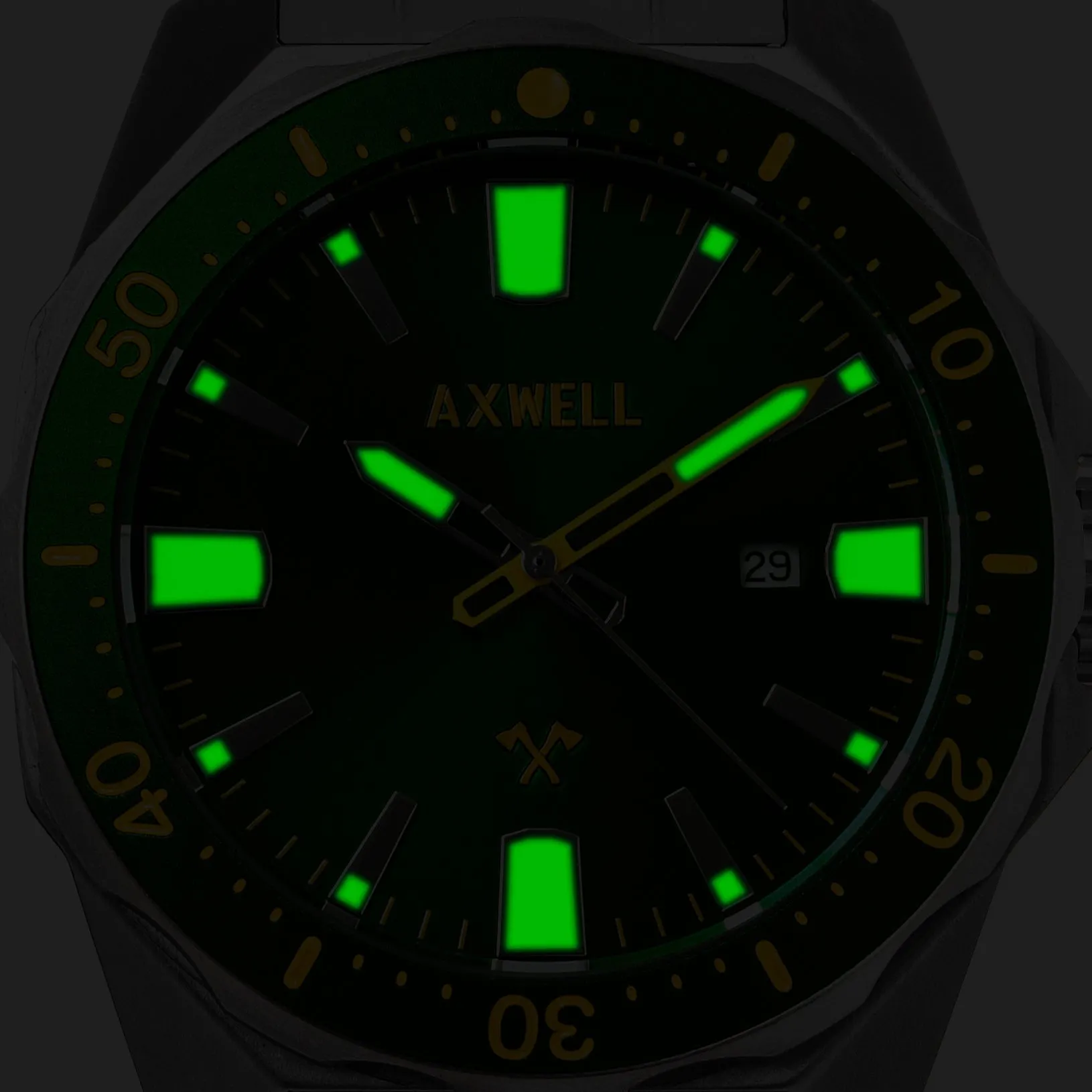 Axwell Timber Bracelet Watch w/ Date - Navy