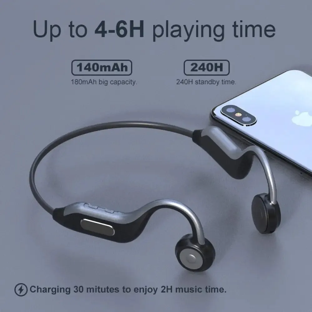 Bluetooth 5.0 Bone Conduction Built-in 8g Memory Card Earphones