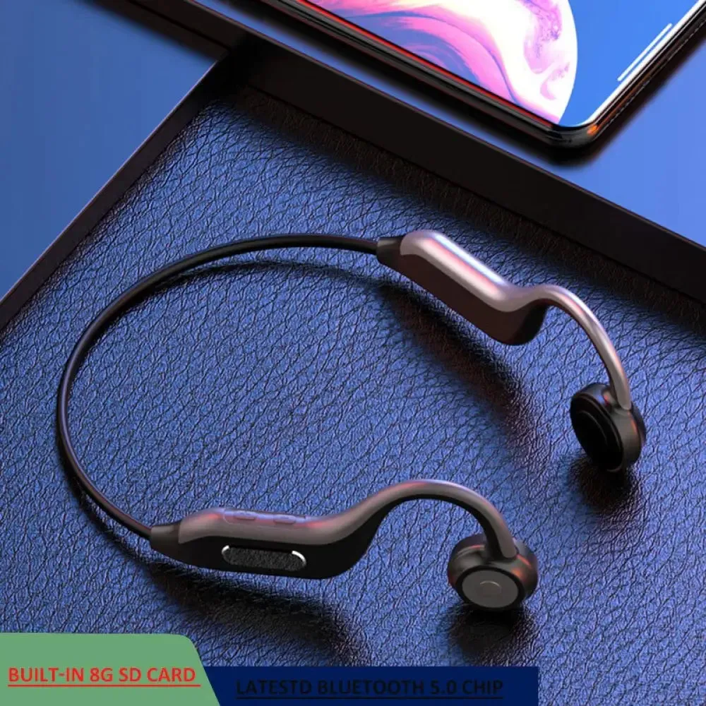 Bluetooth 5.0 Bone Conduction Built-in 8g Memory Card Earphones