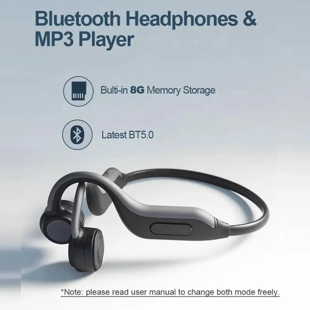 Bluetooth 5.0 Bone Conduction Built-in 8g Memory Card Earphones