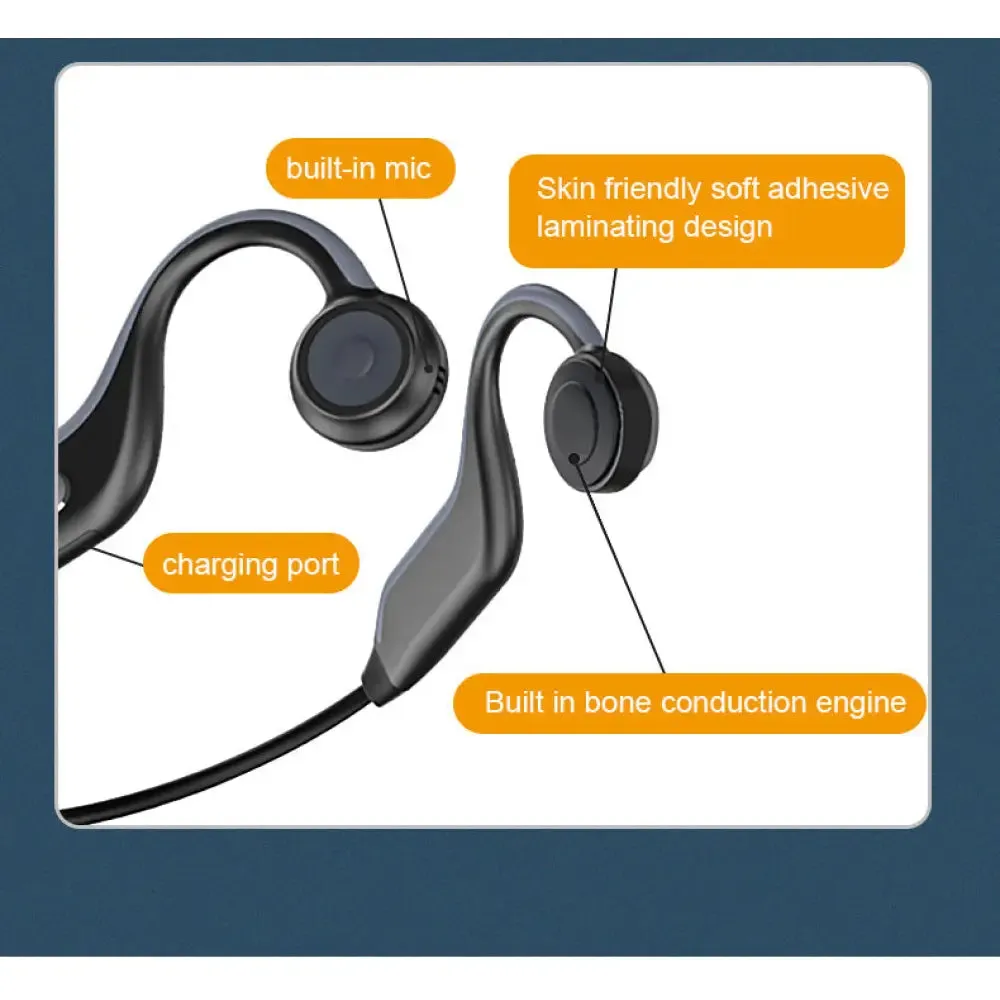 Bluetooth 5.0 Bone Conduction Built-in 8g Memory Card Earphones
