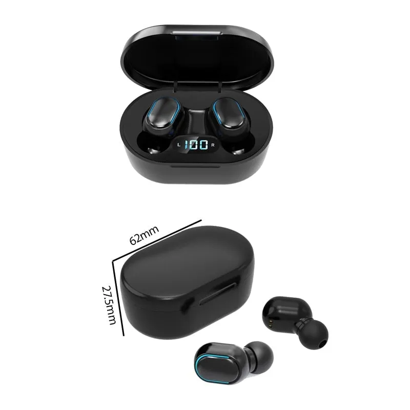 Bluetooth Earphones Tws in Ear Bluetooth 50 Intelligent Digital Display Sports Stereo Microphone Wireless Earphones