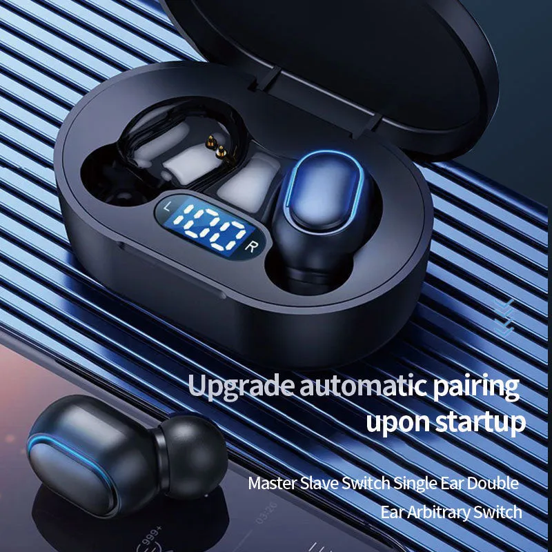 Bluetooth Earphones Tws in Ear Bluetooth 50 Intelligent Digital Display Sports Stereo Microphone Wireless Earphones