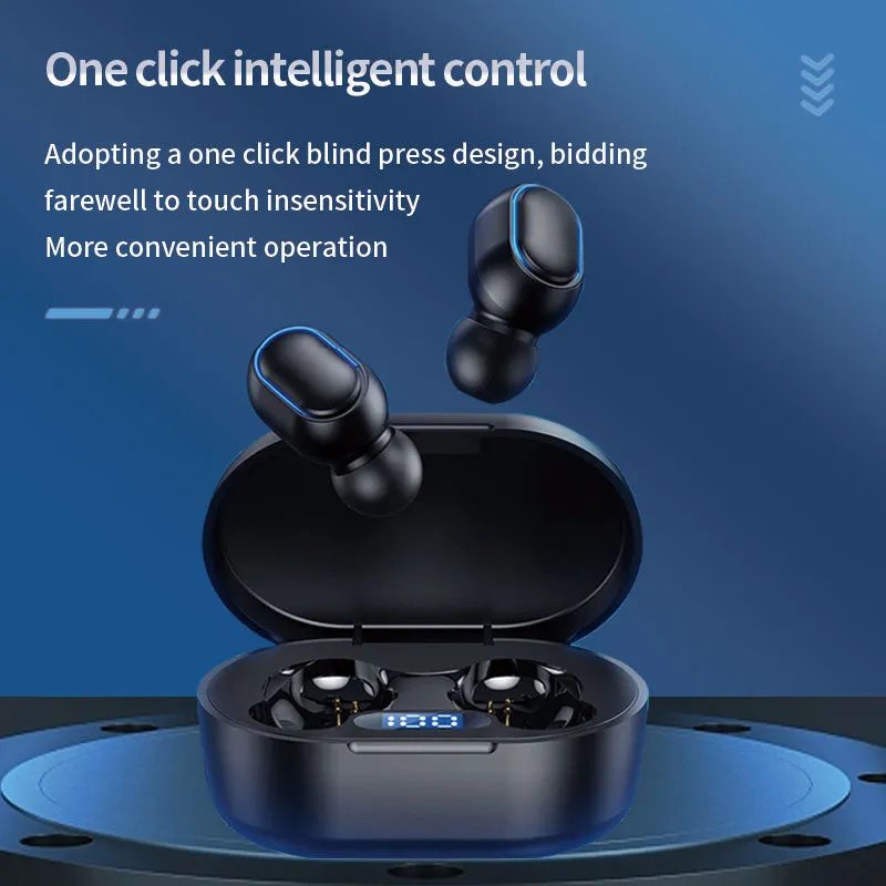 Bluetooth Earphones Tws in Ear Bluetooth 50 Intelligent Digital Display Sports Stereo Microphone Wireless Earphones