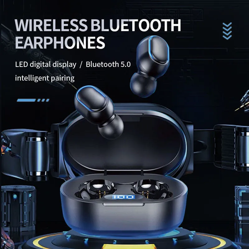 Bluetooth Earphones Tws in Ear Bluetooth 50 Intelligent Digital Display Sports Stereo Microphone Wireless Earphones