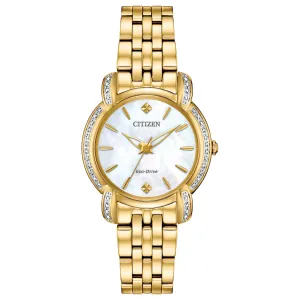 Citizen Women's 30mm White Dial Eco-Drive Solar Watch EM0692-54D