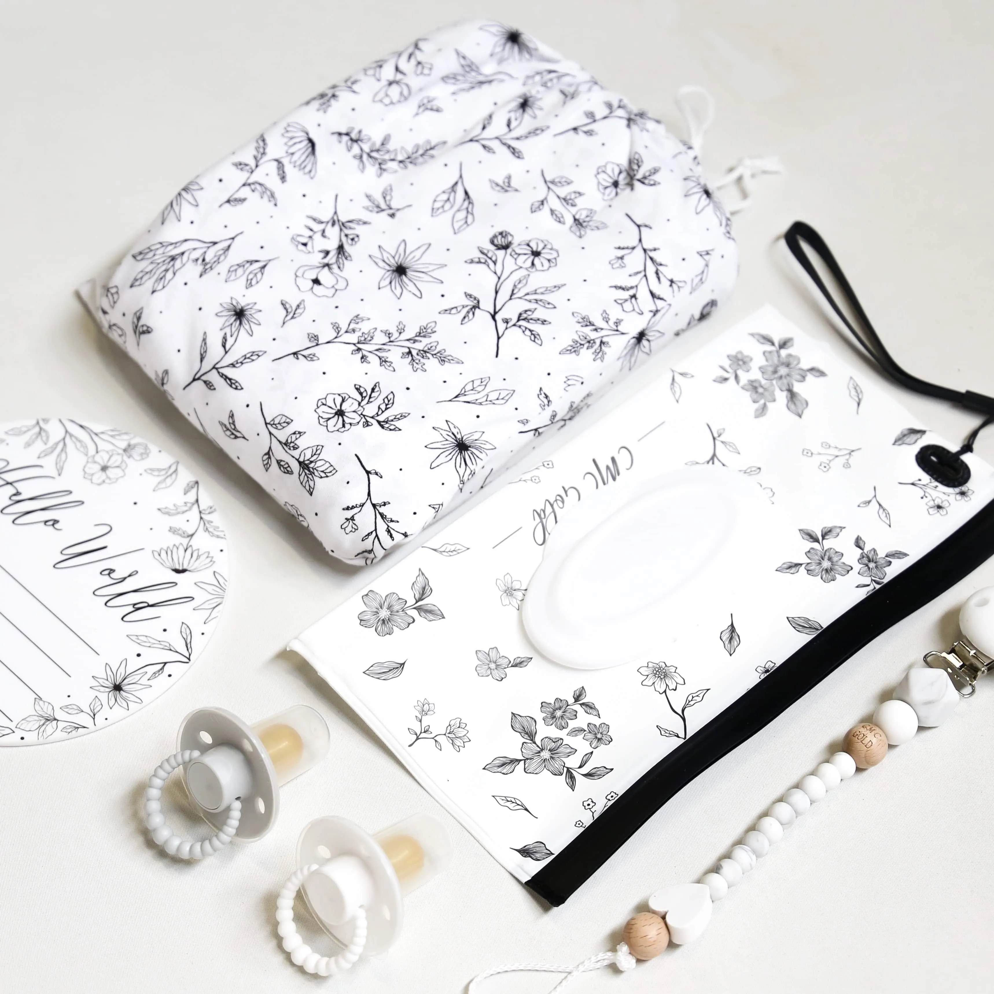 CMC GOLD - Birth Bundle Calla Floral Swaddle Set