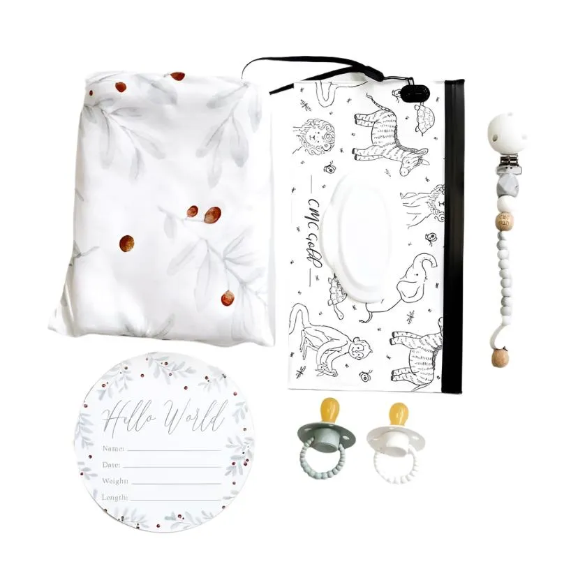 CMC GOLD - Birth Bundle Leafy Dreams Swaddle Set