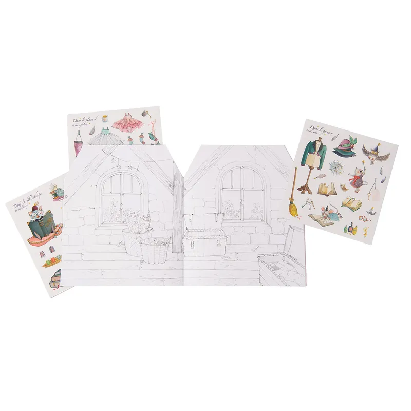 Colouring Book with Stickers - Il Etait une Fois