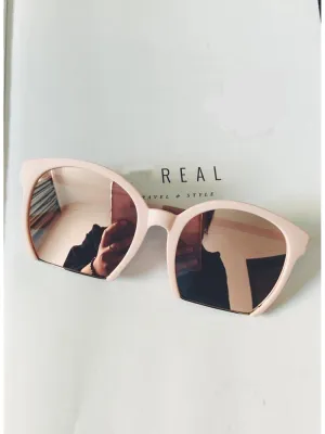 Creative half frame sunglasses female macaron color sunglasses