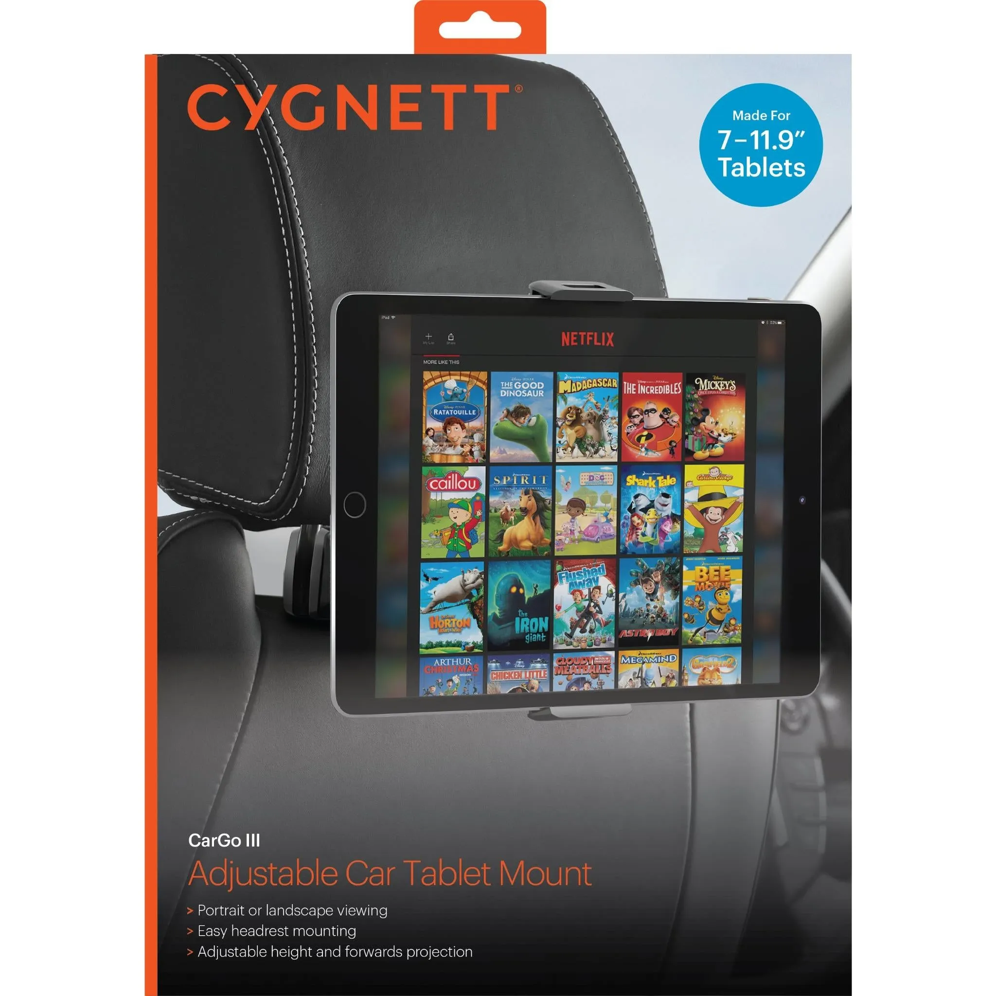 Cygnett Cargo III Adjustable Car Tablet Mount