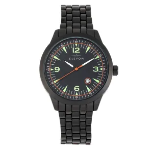 Elevon Atlantic Bracelet Watch w/Date - Black