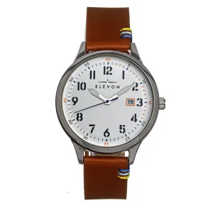 Elevon Boost Leather-Band Watch w/Date