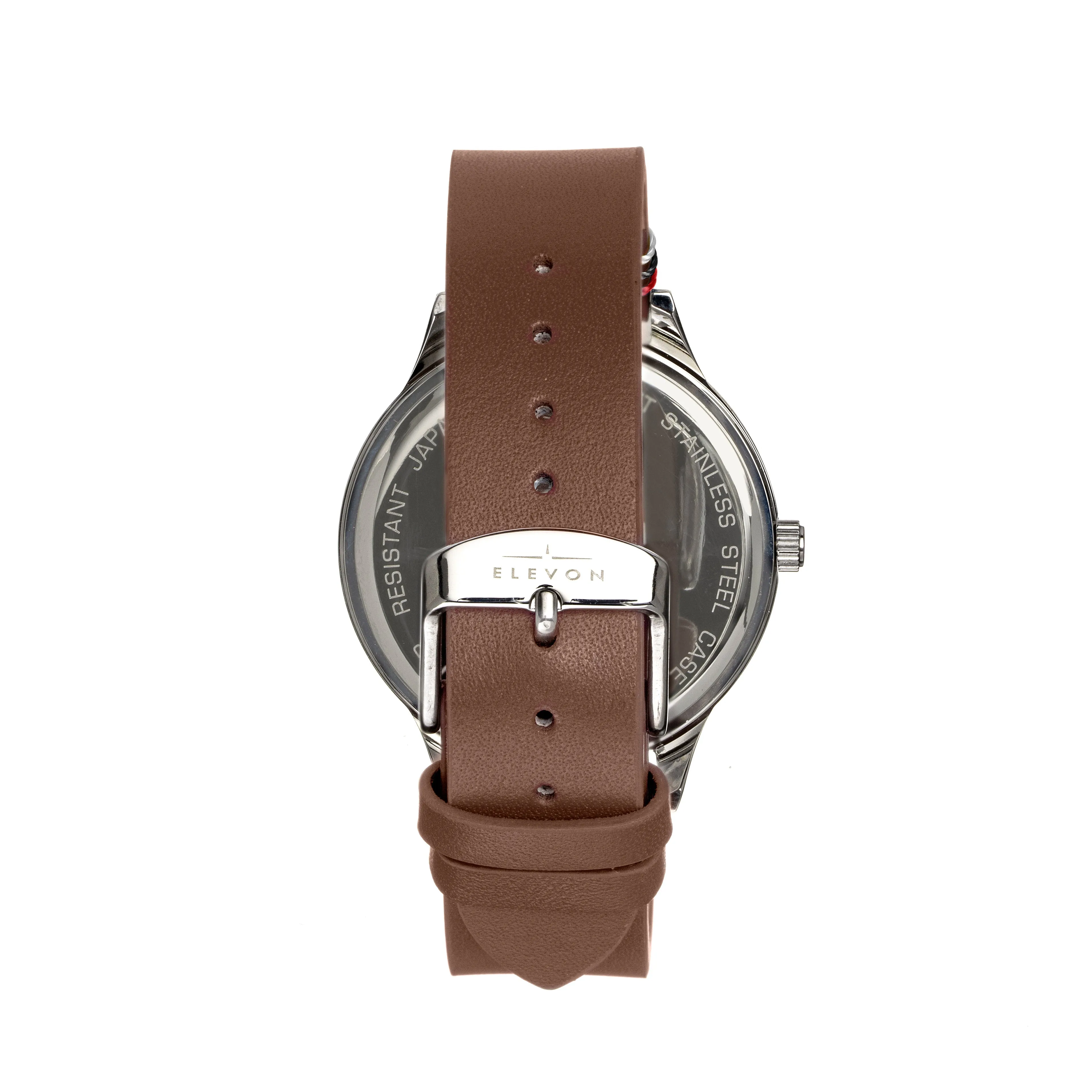 Elevon Boost Leather-Band Watch w/Date