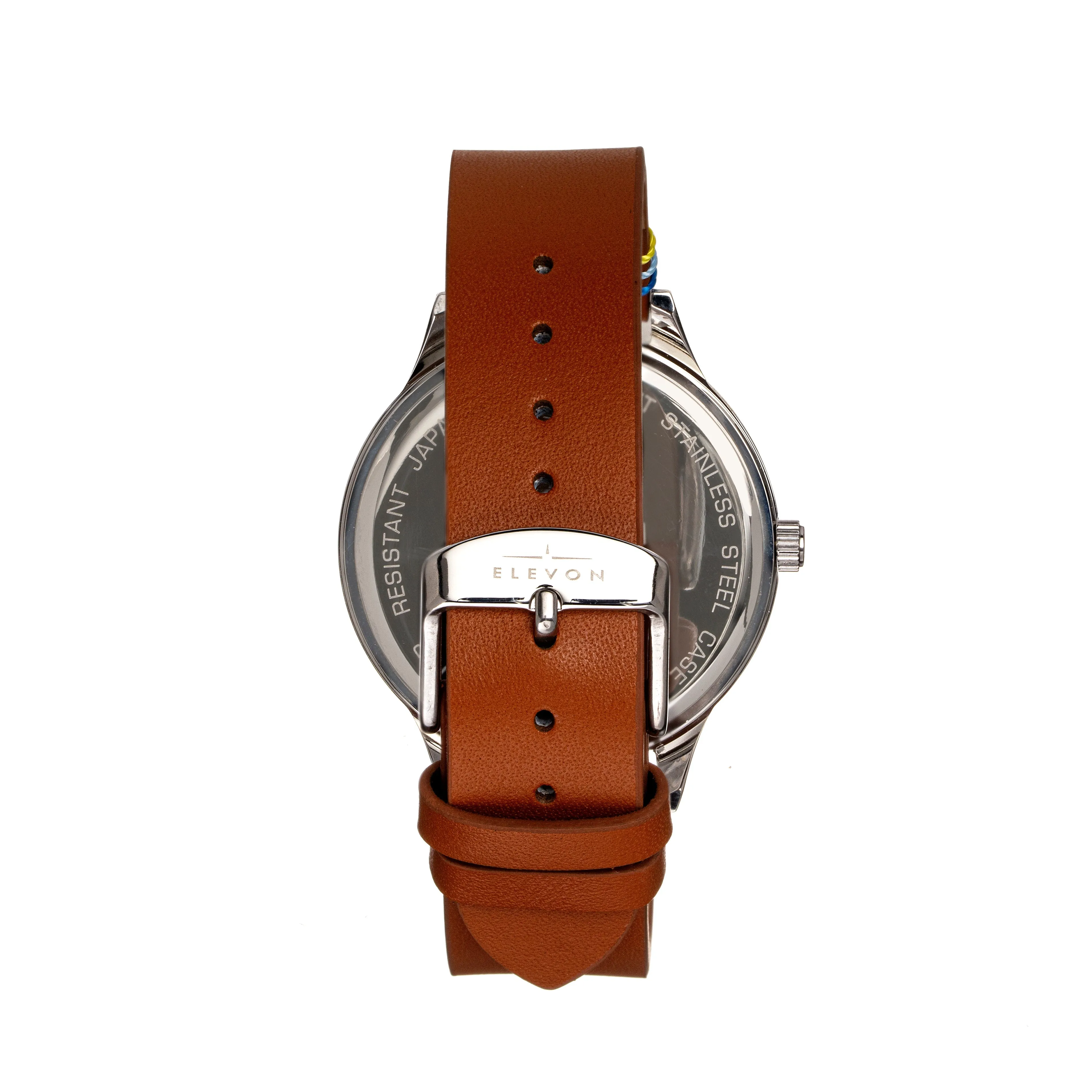 Elevon Boost Leather-Band Watch w/Date