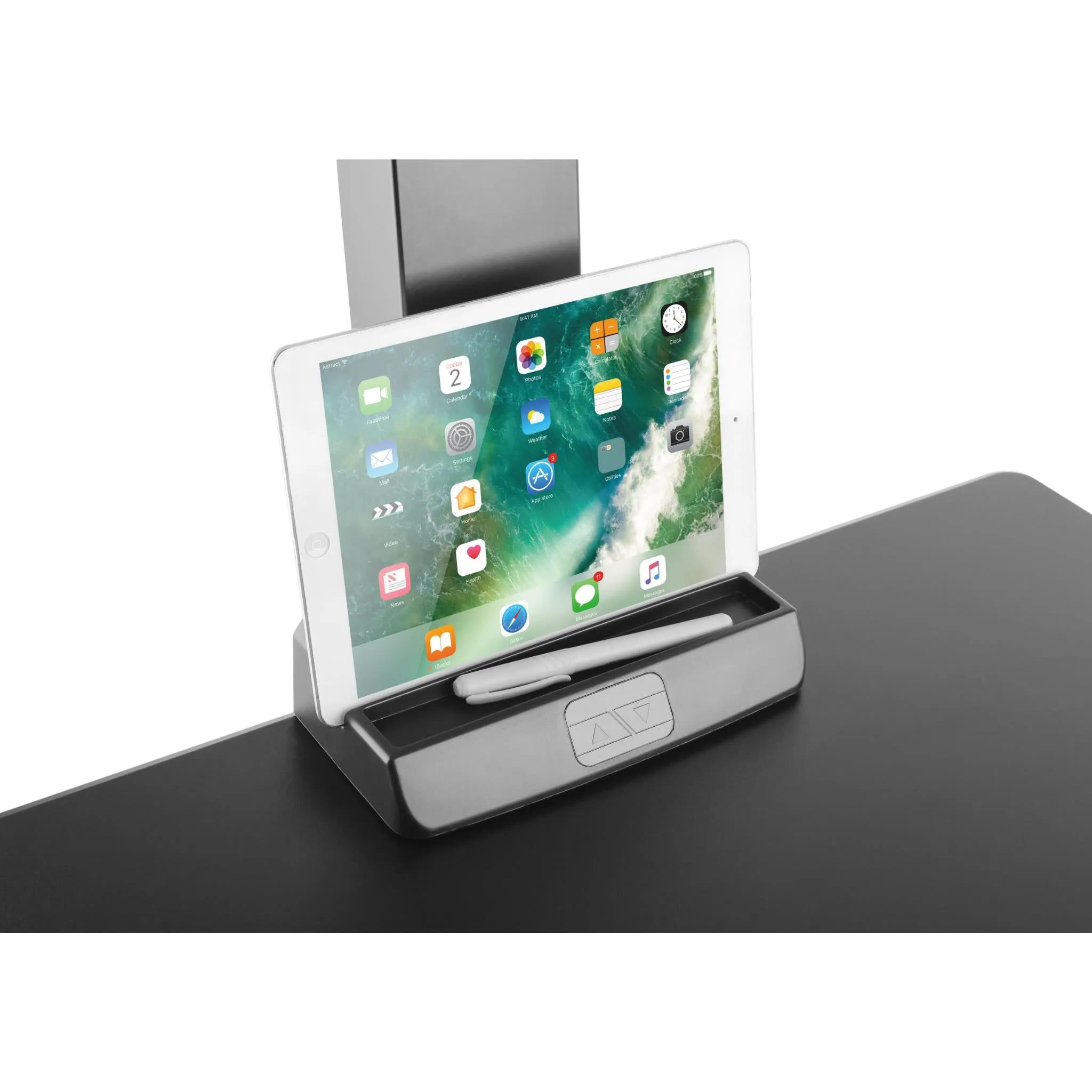 Ergovida Single Monitor Electric Desktop Workstation (Black)