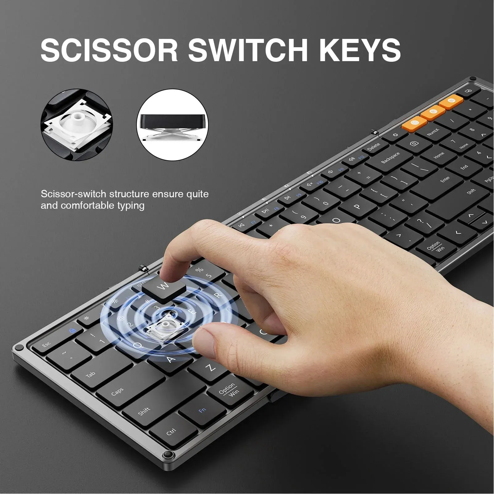Foldable Mouse and Keyboard Folding Bluetooth Wireless Mice Keyboards for Business Travel Laptop