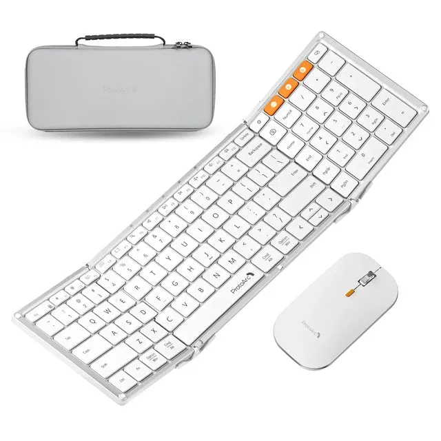 Foldable Mouse and Keyboard Folding Bluetooth Wireless Mice Keyboards for Business Travel Laptop