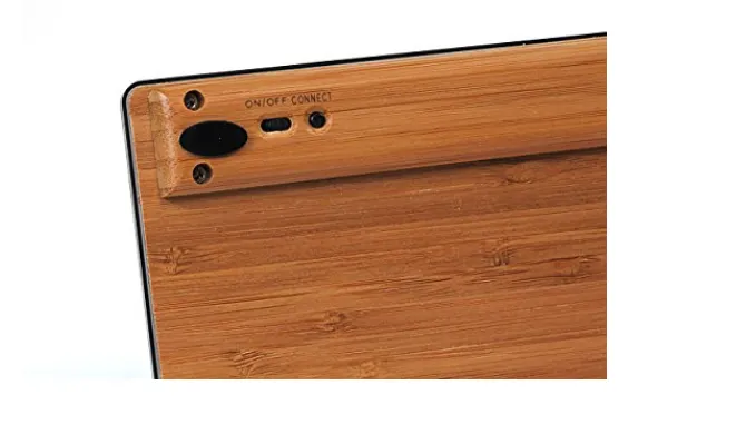 GREAT GIFT: Custom Carved Bamboo Bluetooth Mini Keyboard - Ships Quick!