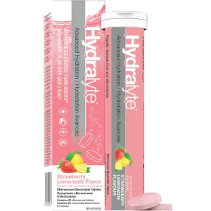 HydraLyte Effervescent Electrolyte Tablets, Rehydrates Faster Than Water, 20 Tablets
