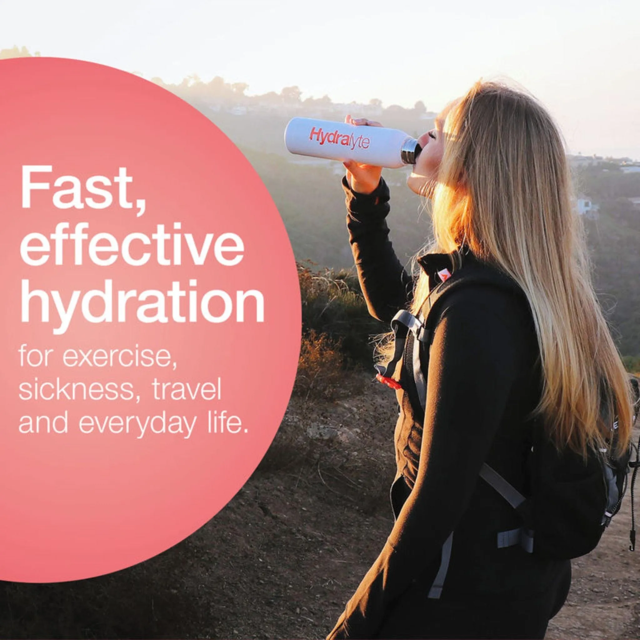 HydraLyte Effervescent Electrolyte Tablets, Rehydrates Faster Than Water, 20 Tablets