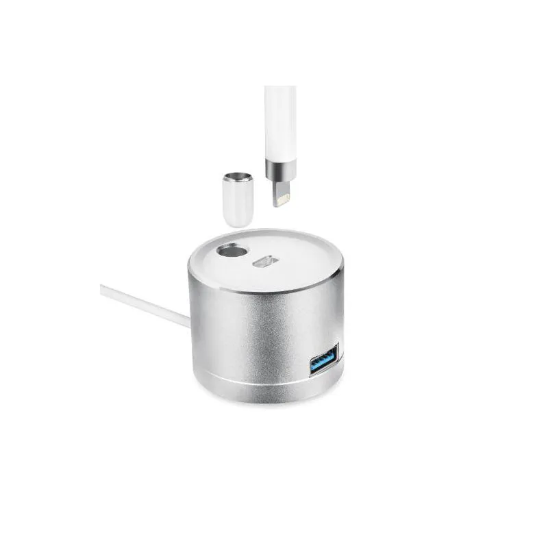 iPad Pro Pencil Aluminum Charger Station With USB Extension Cable