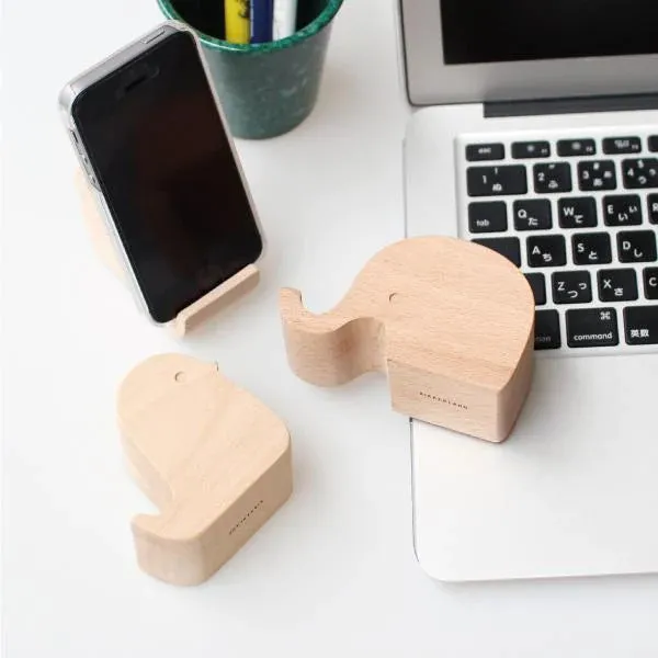 Kikkerland Bird Beechwood Phone Stand