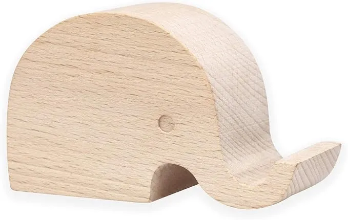 Kikkerland Elephant Beechwood Phone Stand