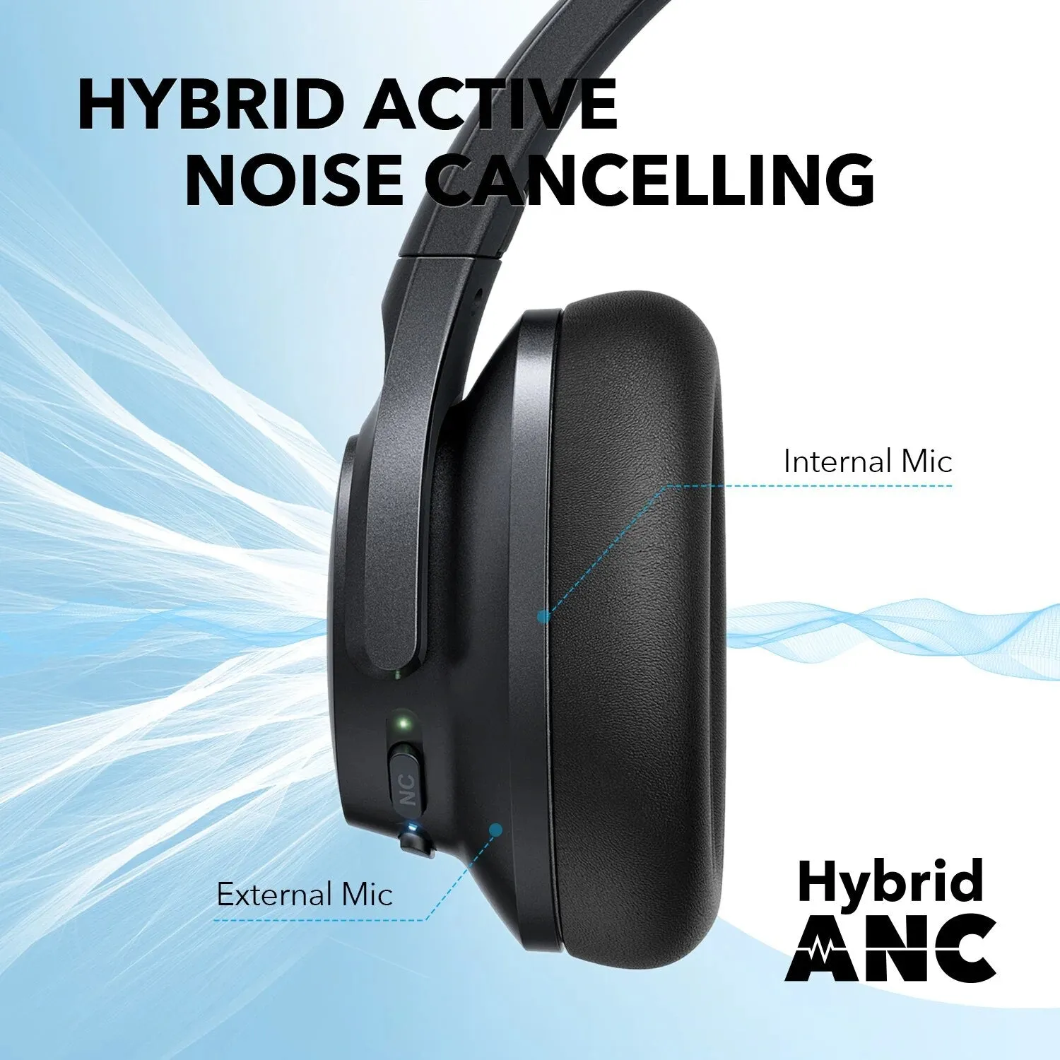 Life Q20  Hi-Res Audio Wireless Headphones with Active Noise Cancelling & 40H Playtime