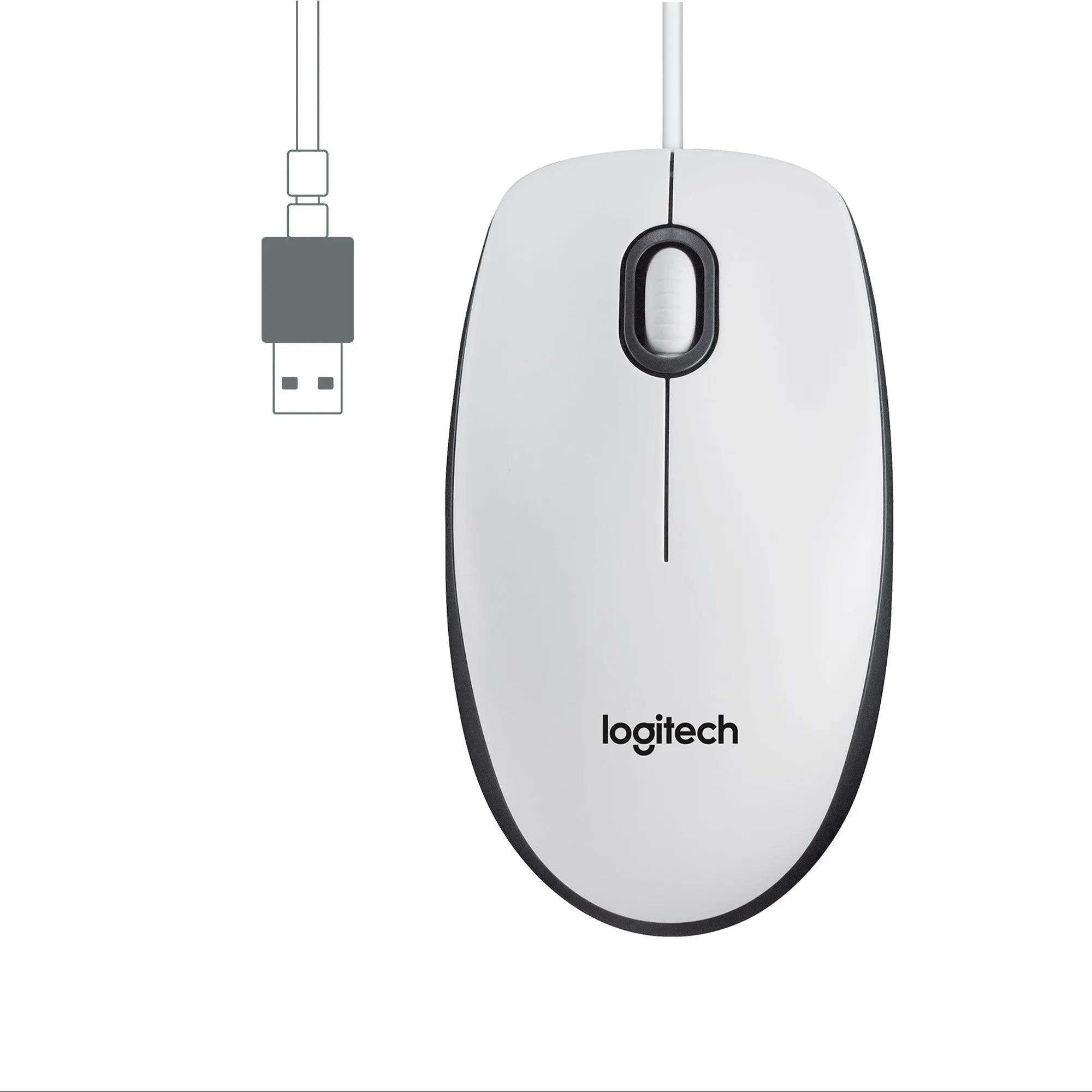 Logitech M100 - Mouse - Full Size - Usb