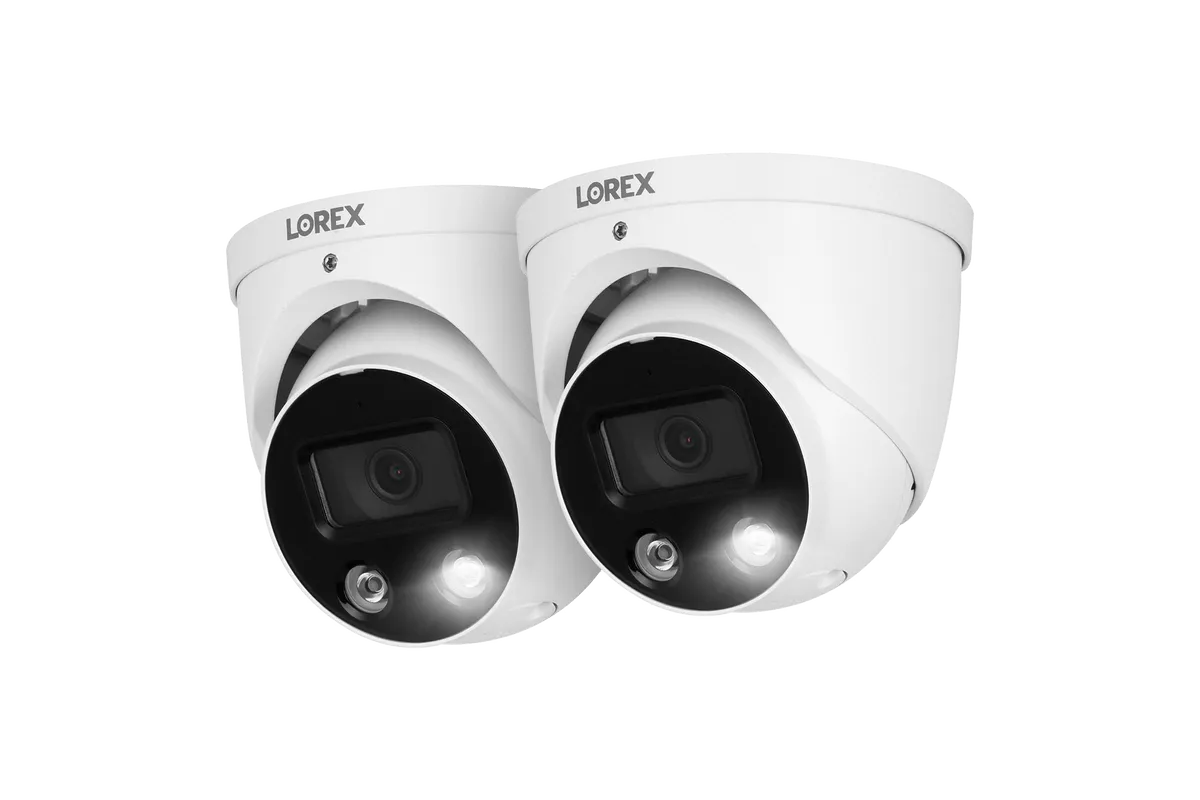 Lorex 4K IP Wired Dome Security Camera with Smart Deterrence and Smart Motion Detection