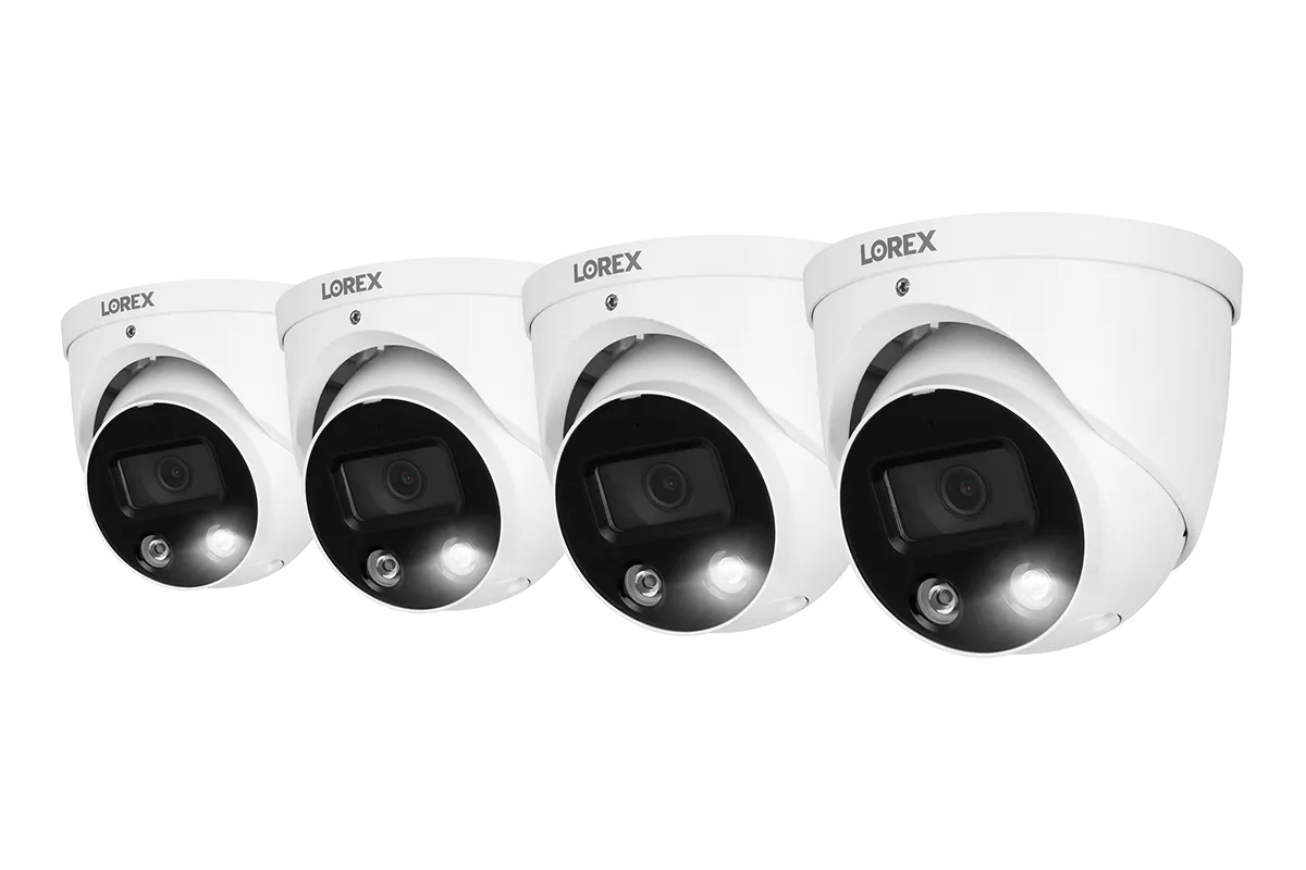 Lorex 4K IP Wired Dome Security Camera with Smart Deterrence and Smart Motion Detection
