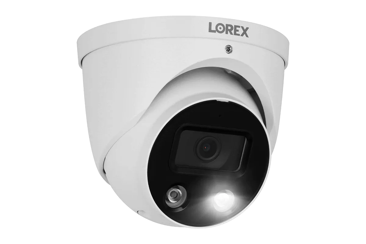 Lorex 4K IP Wired Dome Security Camera with Smart Deterrence and Smart Motion Detection