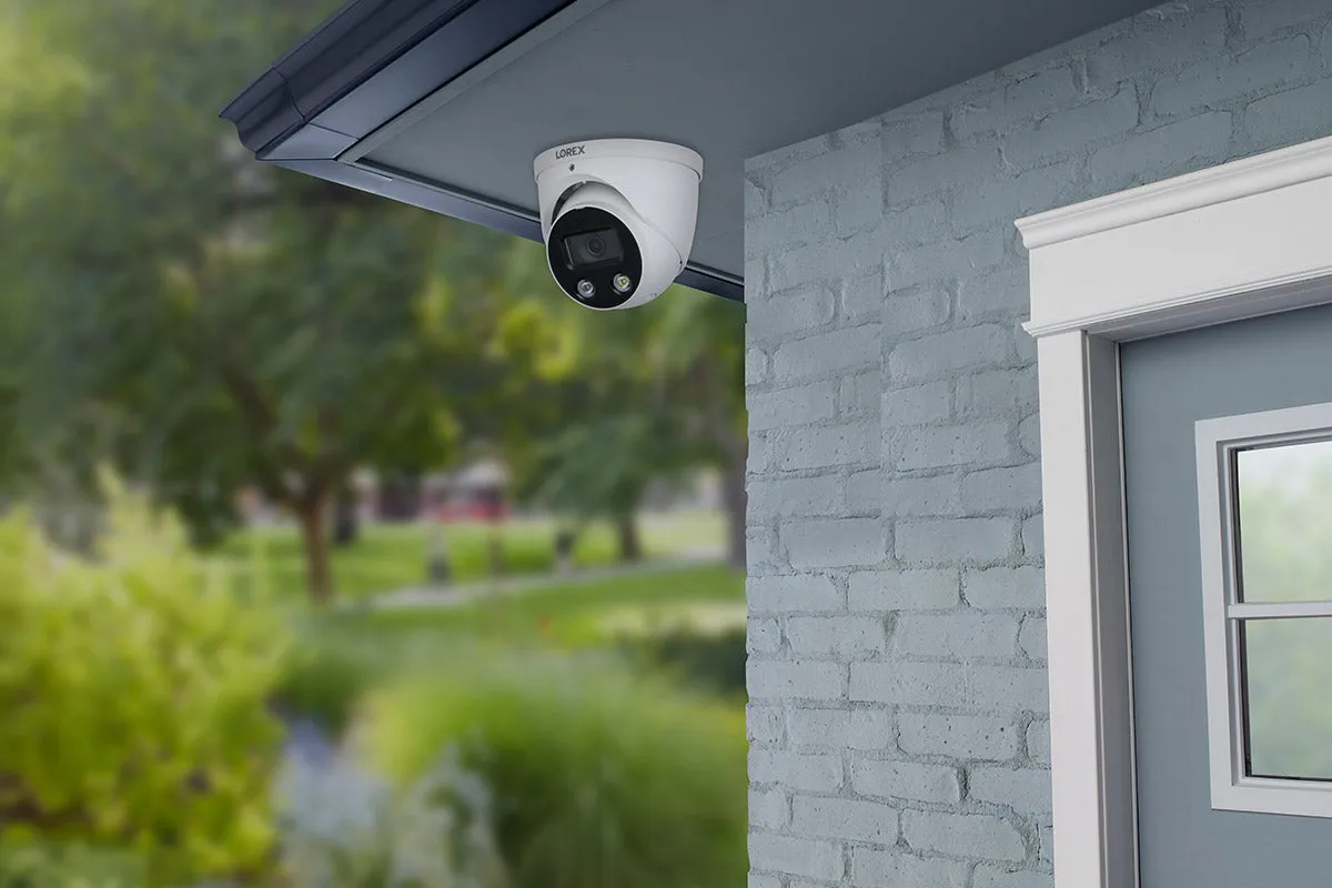 Lorex 4K IP Wired Dome Security Camera with Smart Deterrence and Smart Motion Detection